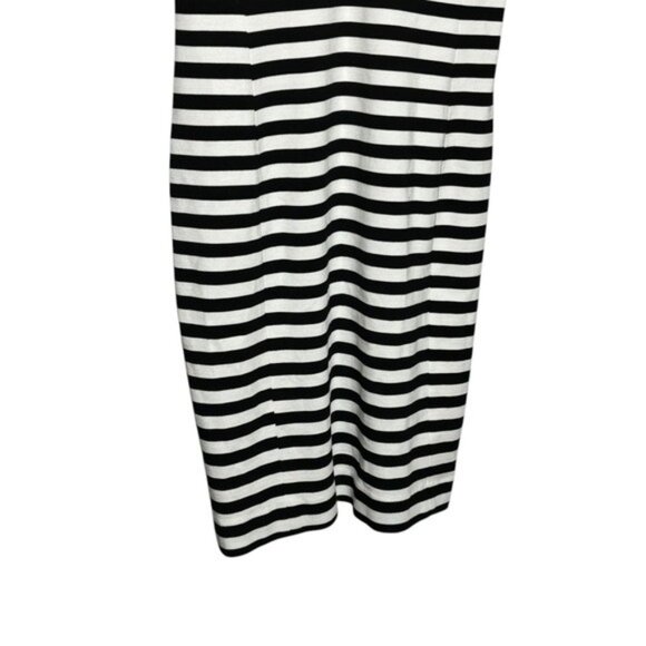 Banana Republic Sheath Dress Size 2 Black White V Neck Zipper Back and Sleeves - Picture 3 of 12